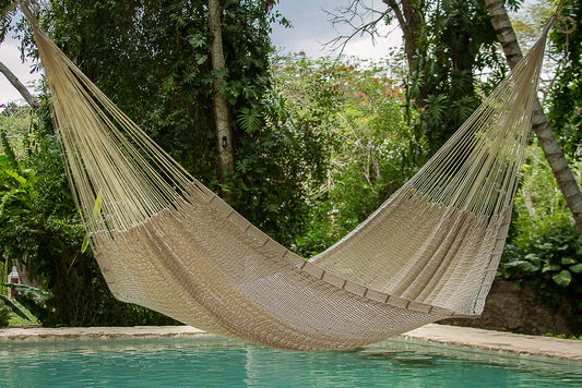 Marble Cloud — Queen Outdoor Cotton Mexican Hammock